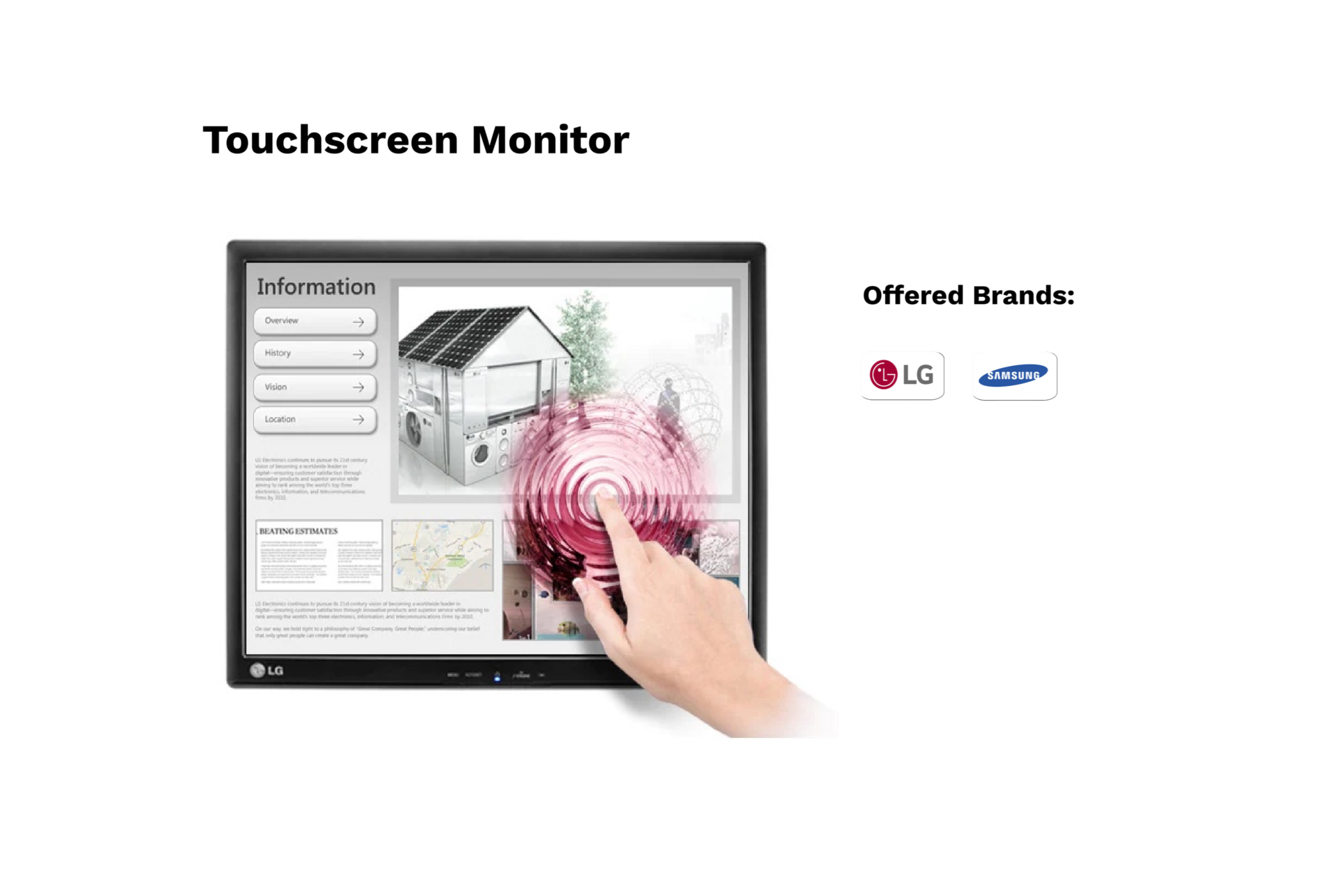 Interactive Touchscreen Monitor